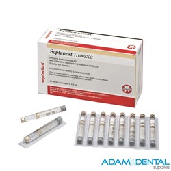 SEPTANEST 4% with 1:100000 Adrenalin 2.2ml 2 x 50/pk GOLD Anaesthetic NO RETURNS