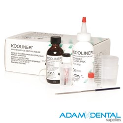 Kooliner Professional Pack Powder 80g and Liquid 55ml hard chairside denture relining material for improved denture fit and comfort