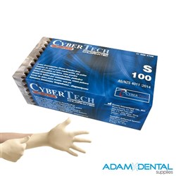 CYBERTECH Latex PF Gloves Large Box of 100