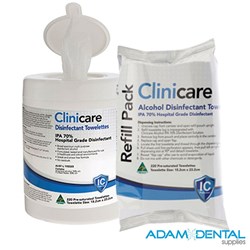 Clinicare IPA  70% Hospital Grade Alcohol Wipes