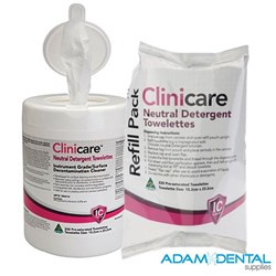 Clinicare Neutral Wipes Canisters, Refills & Ultra Wipes