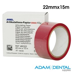 HANEL Articulating Paper Red Double 22mm x 15m 40u Roll