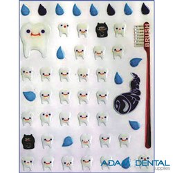 Tooth Stickers Small Puffy Stickers