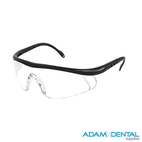 Adjustable Clear Lens w. Black Frame Top Only