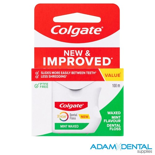 Colgate Total Mint Waxed Dental Floss 100m Value Pack
