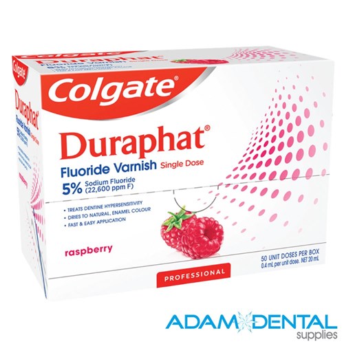 Colgate Duraphat Fluoride Varnish Raspberry S/Dose 50Pk