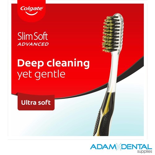Colgate Slim Soft Advanced Charcoal Toothbrush x 6/pk