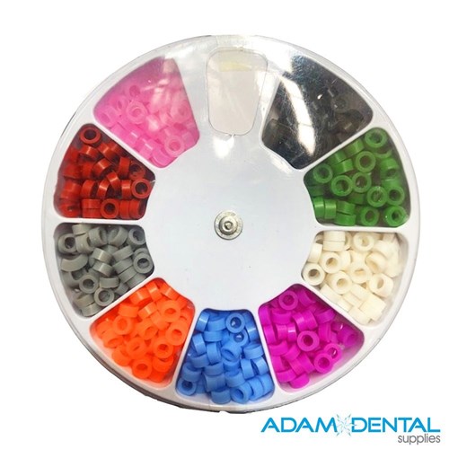 Silicone Colour Code Rings Assorted 450/pk