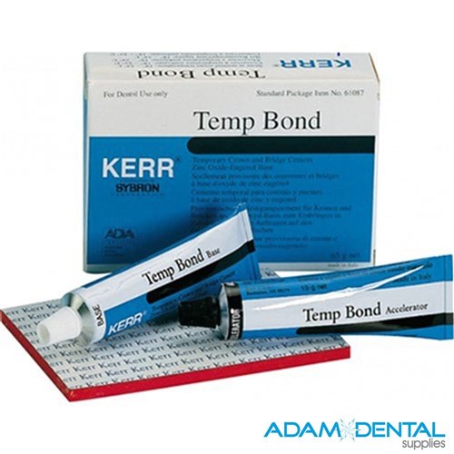 Kerr Temp-Bond 50g Base & 15g Accelerator Tube with Eugenol