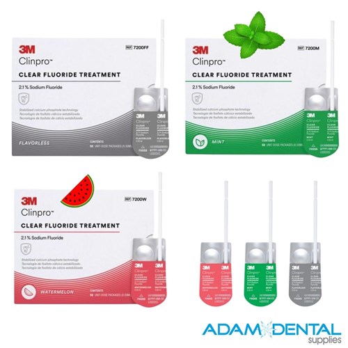 3M Clinpro Clear Fluoride Treatment, Various Flavours