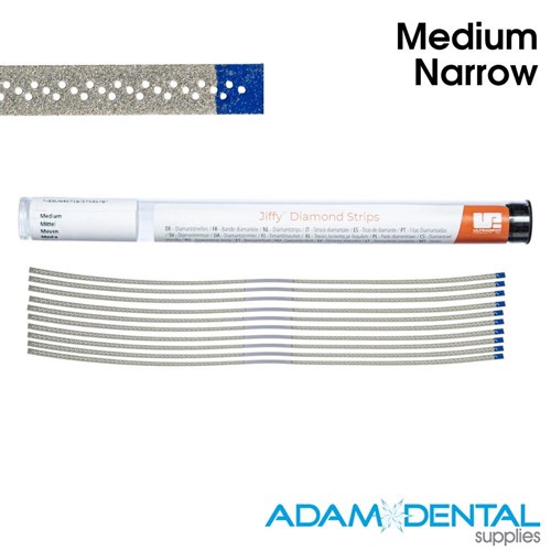 Jiffy Diamond Strips Narrow Med Perforated Blue Pack of 10